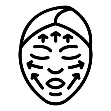 Kırışıklıklar deri soyma simgesi, dış hat biçimi