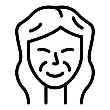 Kırışıklıklar yetişkin simgesi, özet biçimi