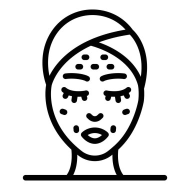 Kırışıklıklar güzellik problemi simgesi, özet biçimi