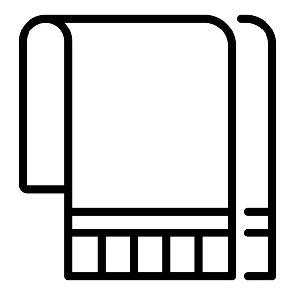 Zelfzorg handdoek pictogram, omtrek stijl — Stockvector