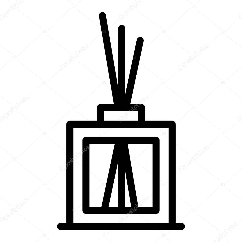 Aroma sticks diffuser icon. Outline aroma sticks diffuser vector icon for web design isolated on white background