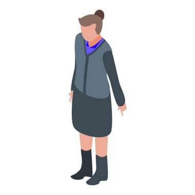 Güvenlik servisi istemcisi simgesi, izometrik biçim