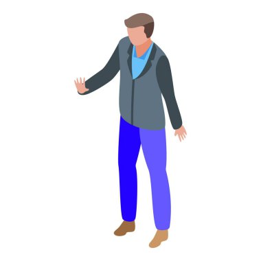 Güvenlik servis simgesini, izometrik biçimi durdur