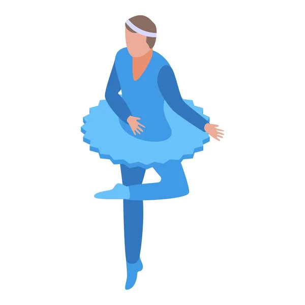 Ballet blue woman costume icon, isometric style — Stock Vector