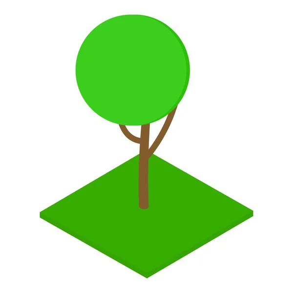 Icône d'arbre globulaire, style isométrique — Image vectorielle