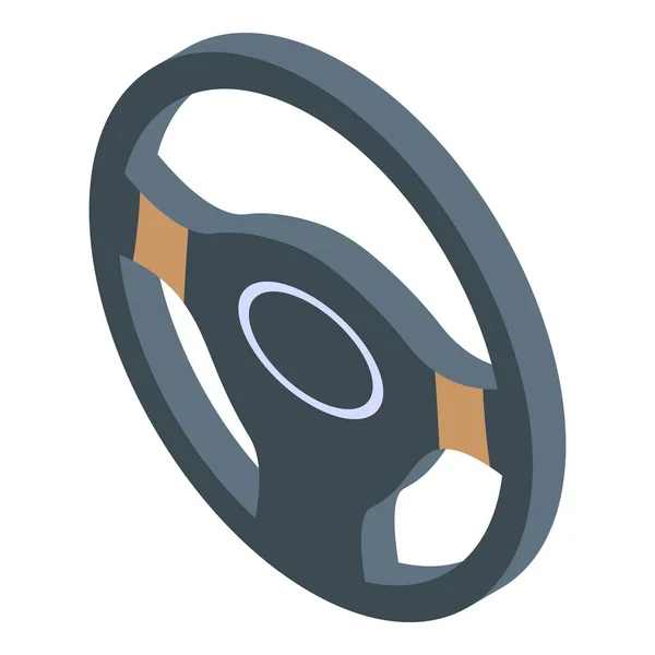 Sürücü okulu direksiyon simgesi, izometrik biçim — Stok Vektör