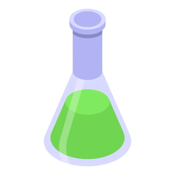 Frasco químico icono de la cocina molecular, estilo isométrico — Vector de stock
