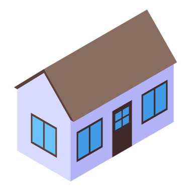 Güvenlik servisi ev simgesi, izometrik biçim