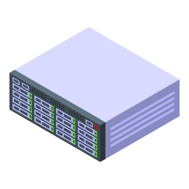 Güvenlik servisi raf simgesi, izometrik biçim