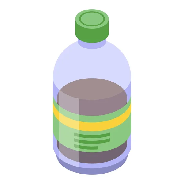 Fertilizer plastic bottle icon, isometric style — Stock Vector