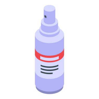 Dezenfektan sprey ikonu, izometrik biçim