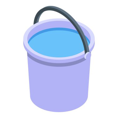 Dezenfeksiyon su kovası simgesi, izometrik biçim