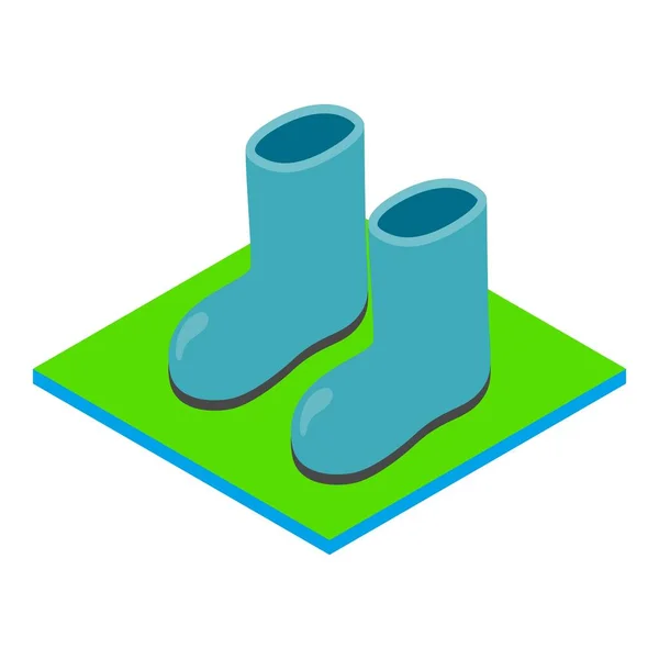 Rain boots icon, isometric style — Stock Vector