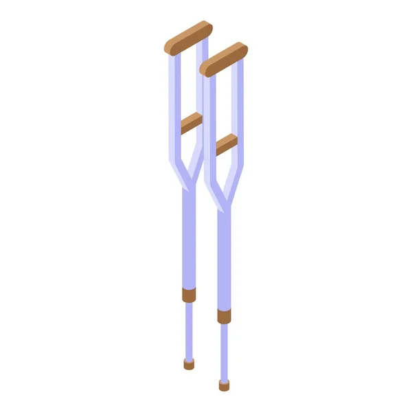 Crutchers ícone, estilo isométrico —  Vetores de Stock