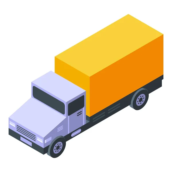 Ikone der internationalen Lastwagenzustellung nach Hause, isometrischer Stil — Stockvektor