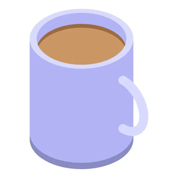 Icono de taza de café autocuidado, estilo isométrico — Archivo Imágenes Vectoriales