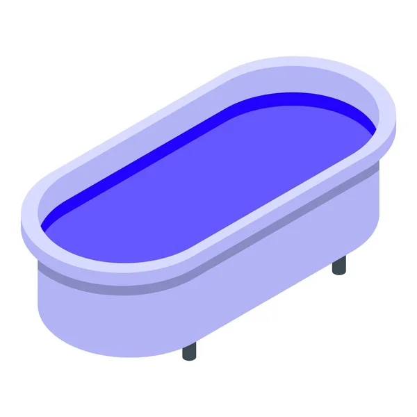 Icono de bañera de autocuidado, estilo isométrico — Vector de stock