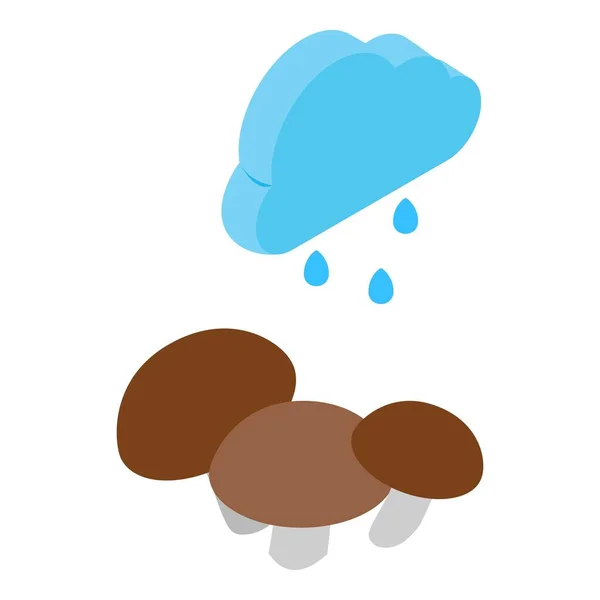 Autumn rain icon, isometric style — Stock Illustration Autumn rain icon, isometric style Stock Illustration