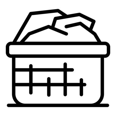 Kıyafet sepeti simgesi, taslak biçimi