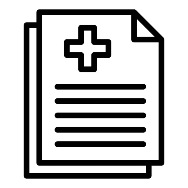 Icono de papel médico para discapacitados, estilo de esquema — Vector de stock