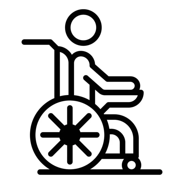 Wheelchair electric icon, outline style — Stock Vector