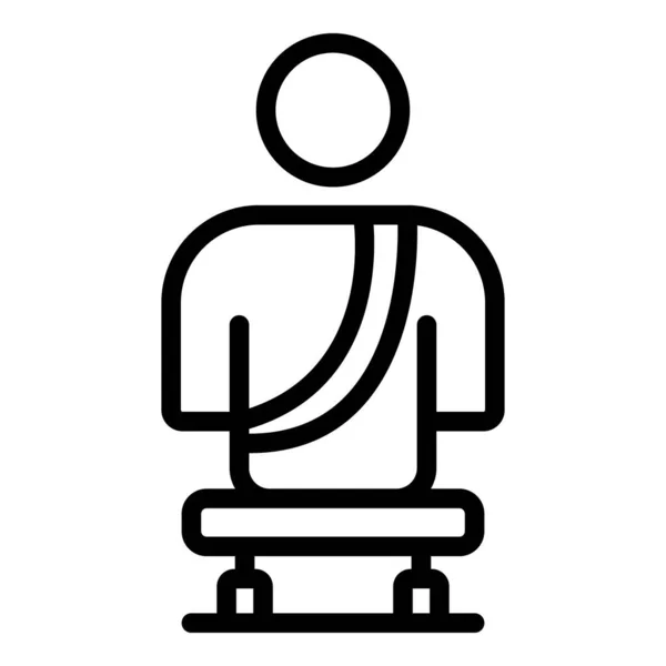 Icono de manos y piernas amputadas, estilo de contorno — Vector de stock