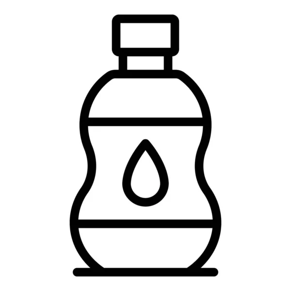 Softener plastic bottle icon, outline style — Stock Vector