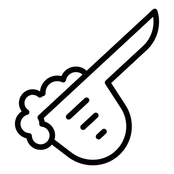 Icono de cuchara suavizante, estilo de esquema — Vector de stock