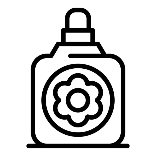 Bottle essential oils icon, outline style — Stock Vector