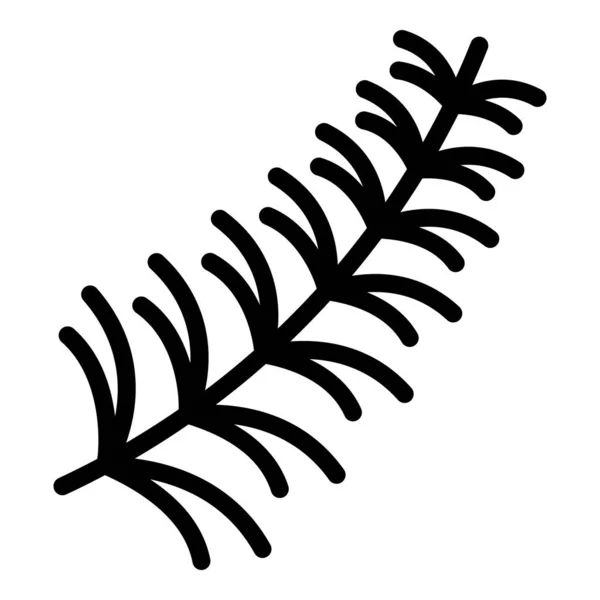 枝叶精油图标,轮廓风格 — 图库矢量图片