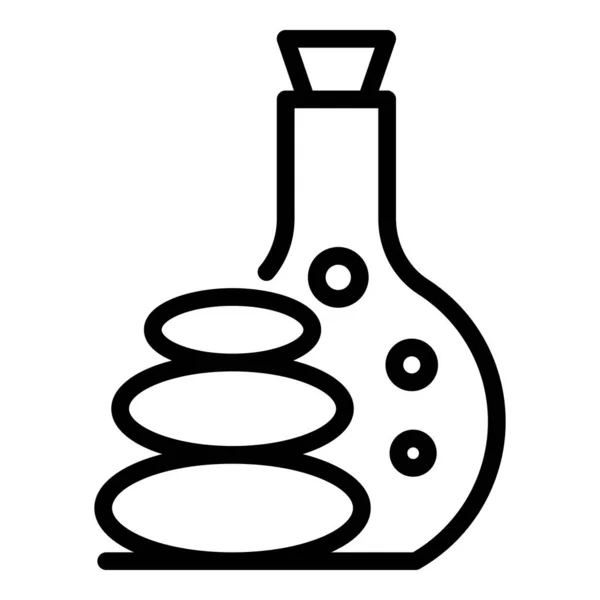 Icono de aceite esencial de spa, estilo de esquema — Vector de stock