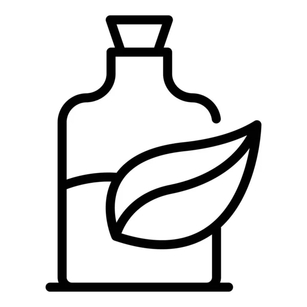 Ätherisches Bio-Öl-Symbol, Umriss-Stil — Stockvektor