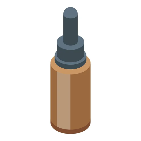 Essential oils pipette bottle icon, isometric style — Stock Vector