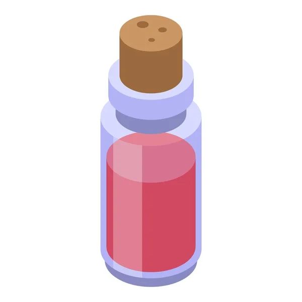 Red potion essential oils icon, isometric style — Stock Vector