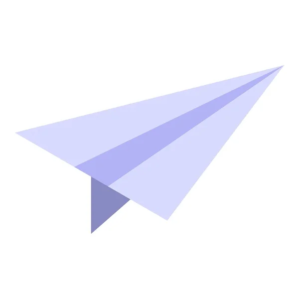 Icône avion papier de bureau à domicile, style isométrique — Image vectorielle