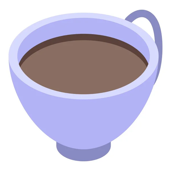 Icono de taza de café de oficina en casa, estilo isométrico — Vector de stock