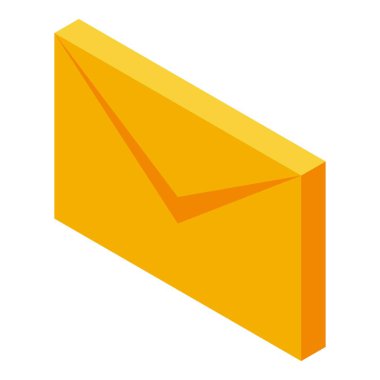 Ev ofisi yeni posta simgesi, izometrik biçim