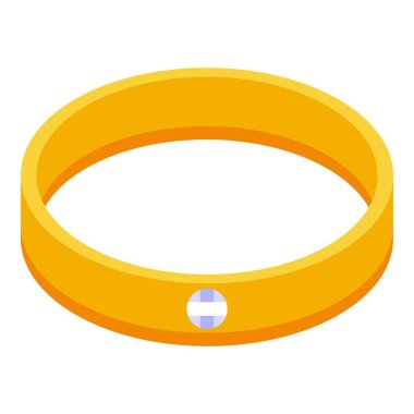 Evde eğitim bilekliği simgesi, izometrik biçim