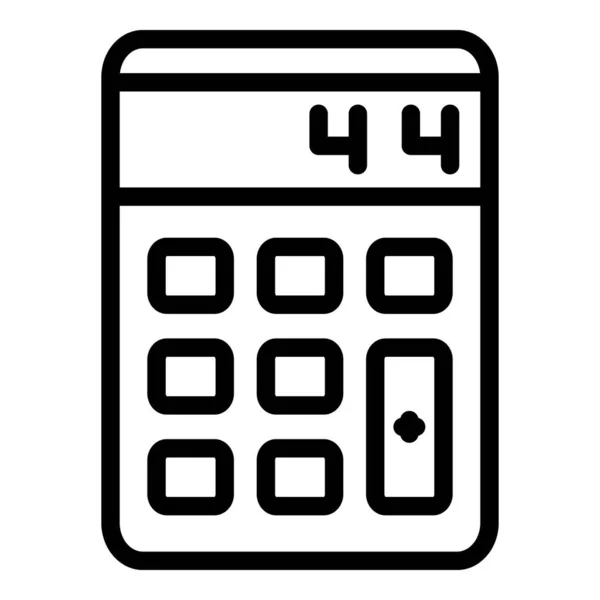 Home Office calculator icoon, overzicht stijl — Stockvector