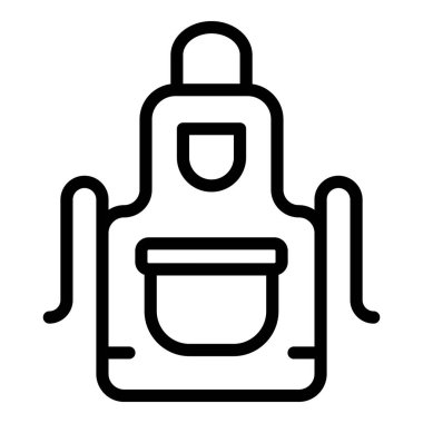 Mutfak önlüğü simgesi, taslak biçim