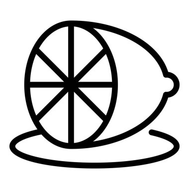 Yarı mutfak limon ikonu, taslak biçimi