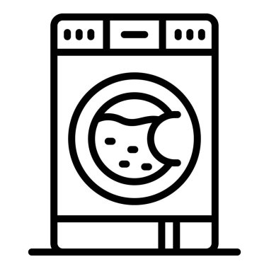 Ev çamaşır makinesi simgesi, özet biçimi
