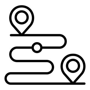 Ev teslimatı GPS rota simgesi, özet biçimi