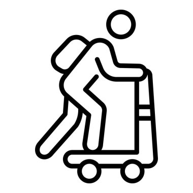 Scooter ev dağıtım simgesi, taslak biçimi