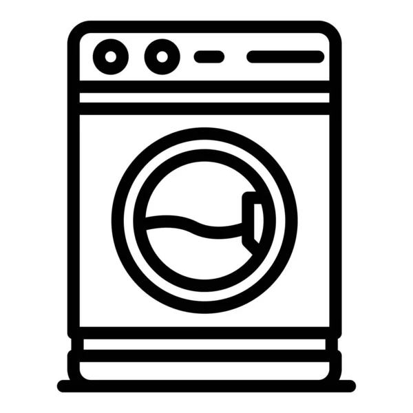 Home washing machine icon, outline style — Stock Vector