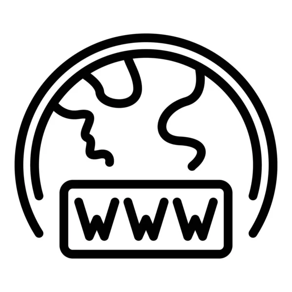 Global home office icon, στυλ περίγραμμα — Διανυσματικό Αρχείο