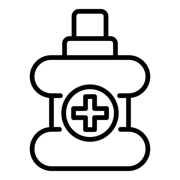 Antibakterielle Flaschensymbol, Umriss Stil — Stockvektor