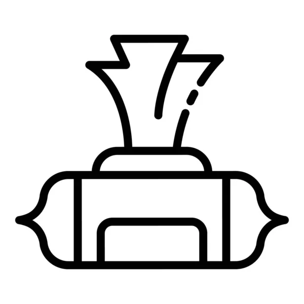 Feuchttücher Pack Symbol, Umriss Stil — Stockvektor