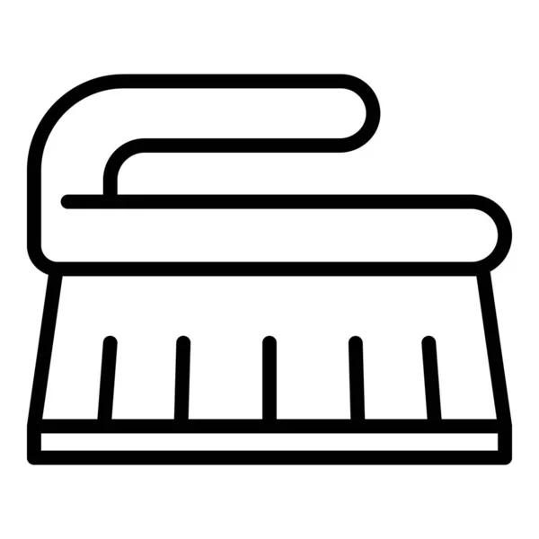 Icono de cepillo de limpieza, estilo de esquema — Archivo Imágenes Vectoriales