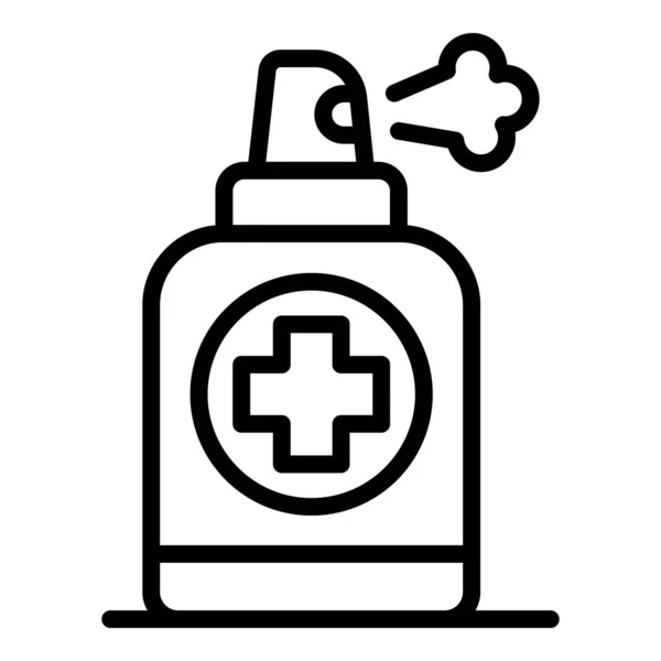 Antivírus spray ikon, körvonalazott stílus — Stock Vector